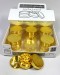 50mm Zinc Alloy Gold Honeycomb Tobacco Grinder (3 Part)