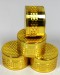 50mm Zinc Alloy Gold Honeycomb Tobacco Grinder (3 Part)