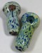4'' Roller Coaster Color Art Double Glass Hand Pipe