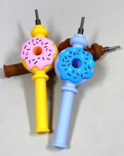 6'' Donut Honey Straw Silicone Nectar Collector 10mm Tip