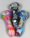 4.5'' Printed Silicone Hand Pipe With Honeycomb Glass Bowl