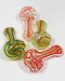 3'' Flat Mouth With Rasta Color Line Small Hand Pipe