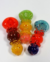 4.5'' Double Rim Mix Frit Color Combination Hand Pipe (115g)