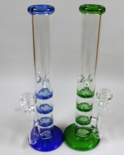 50mm 12'' Triple Dise Perc Water Pipe With Bowl USA