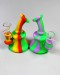 5'' Mouth Pcs Bending Silicone Water Pipe With Bowl