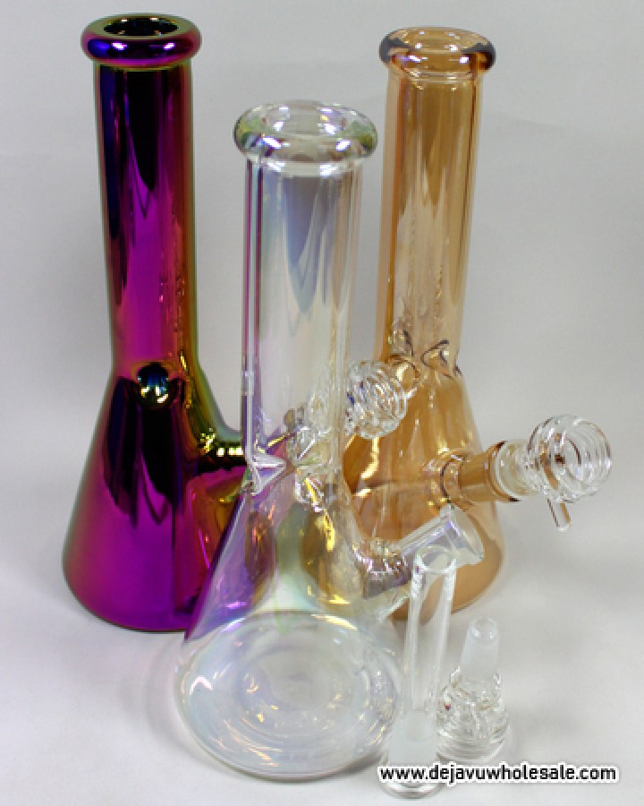 10'' Assorted Color Beaker Base Water Pipe With Down Stem Bowl