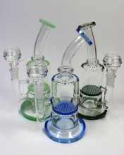 8'' Single Honey comb Bending Mouth Pcs With 14mm Nice Bowl