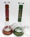 10'' Beaker Base Water Pipe With Green and Gold  Decal Paint (Down Stem & Bowl)