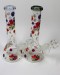 10'' Flower Decal Beaker Base Bong (Down Stem With Bowl)