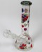 10'' Flower Decal Beaker Base Bong (Down Stem With Bowl)