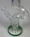 13'' Pointed Hook Glass Zong Water Pipe With Down stem And Bowl
