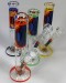 9.5'' Zig Zag Color Art Straight Water Pipe (Down Stem  N Bowl)