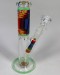 9.5'' Zig Zag Color Art Straight Water Pipe (Down Stem  N Bowl)