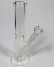 10'' 5mm Thick Clear Straight Tube Glass Water Pipe (Down stem & Bowl)