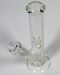 10'' 5mm Thick Clear Straight Tube Glass Water Pipe (Down stem & Bowl)