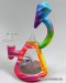 8'' Microscope Style Silicone With Glass In side & Perc w/p With Bowl