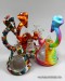 8'' Microscope Style Silicone With Glass In side & Perc w/p With Bowl