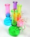 6.5'' Double Color Tube Glass Bong With Fixed Down Stem (14mm Bowl)