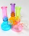 6.5'' Double Color Tube Glass Bong With Fixed Down Stem (14mm Bowl)