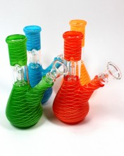 6'' Single Dome Perc Netted Beaker Base Water Pipe