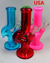 10.5'' 9mm Thick Heavy Metallic Single Pointed Zong WP (Down stem With Bowl)