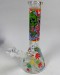 10'' Beaker Base Decals Cannabis Leaf Water Pipe ( Down stem  With Bowl)