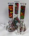 10'' Colorful Aztec Decal Ice Beaker Glass Bong (down stem With Bowl)