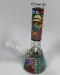 10'' Colorful Aztec Decal Ice Beaker Glass Bong (down stem With Bowl)