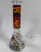 10'' Colorful Aztec Decal Ice Beaker Glass Bong (down stem With Bowl)